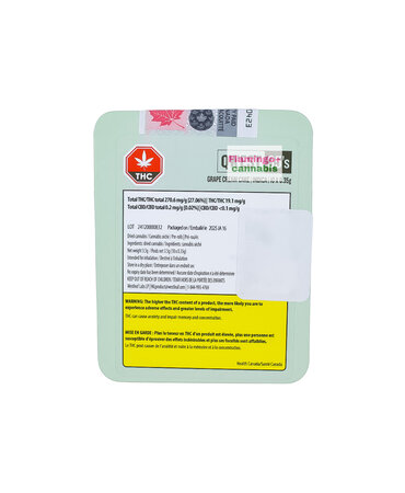 qwest Qwest 35s Grape Cream Cake Craft Indica Pre-Rolls 10X0.35G