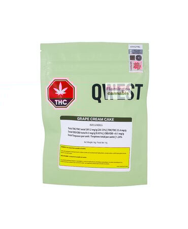 qwest Qwest Grape Cream Cake Indica Flower 14G qwest Qwest Grape Cream Cake Indica Flower 14G