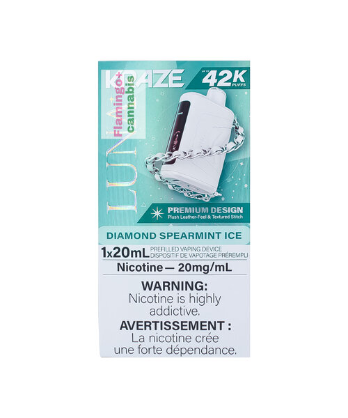 Kraze LUNA Luxury 42k Puff Rechargeable Disposable MB Diamond Spearmint Ice