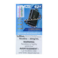 Kraze LUNA Luxury 42k Puff Rechargeable Disposable MB Sapphire Blue Razz Ice