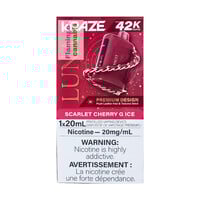 Kraze LUNA Luxury 42k Puff Rechargeable Disposable MB Scarlet Cherry G Ice