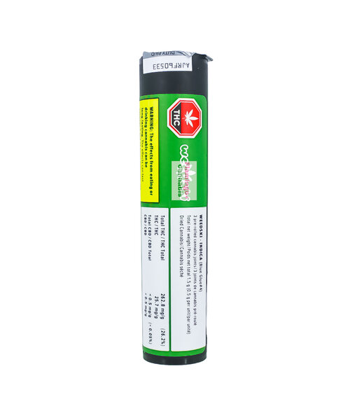 Weedski Blue Glue #4 Indica Pre-Roll 3X0.5G