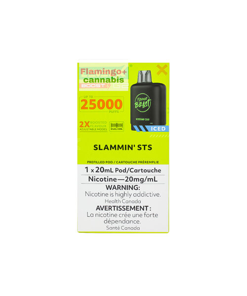 Level-X Flavour Beast BOOST G2 Pre-Filled Pod 25K Puff 20mg 20mL Slammin STS MB