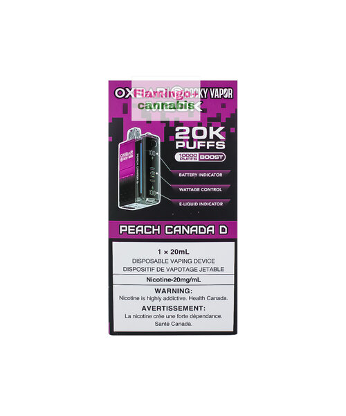 OXBAR M20k Puff Rechargeable Disposable Vape 20mg MB Peach Canada D