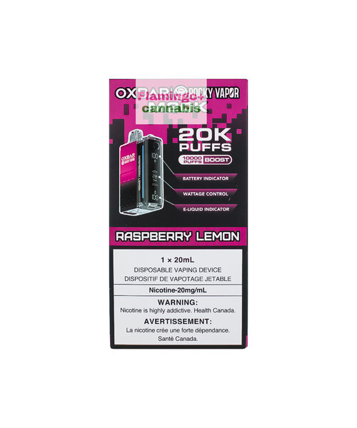 OXBAR M20k Puff Rechargeable Disposable Vape 20mg MB Raspberry Lemon