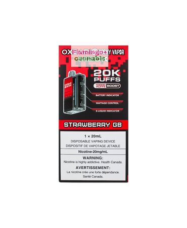 OXBAR OXBAR M20k Puff Rechargeable Disposable Vape 20mg MB Strawberry GB OXBAR OXBAR M20k Puff Rechargeable Disposable Vape 20mg MB Strawberry GB