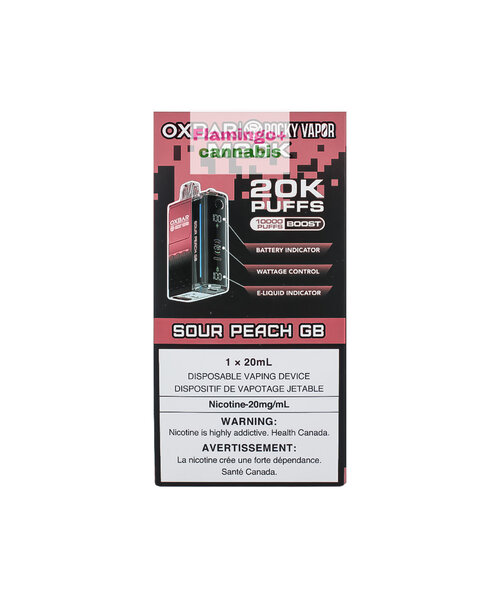 OXBAR M20k Puff Rechargeable Disposable Vape 20mg MB Sour Peach GB