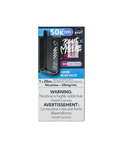 Flavour Beast Beast Mode Max 2 50k Puff Disposable  MB Bomb Blue Razz