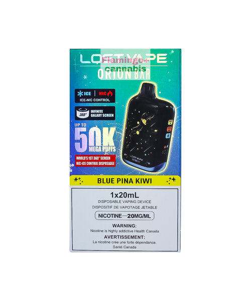 Lost Vape Orion 50k Puff 20mg Rechargeable Disposable MB Blue Pina Kiwi