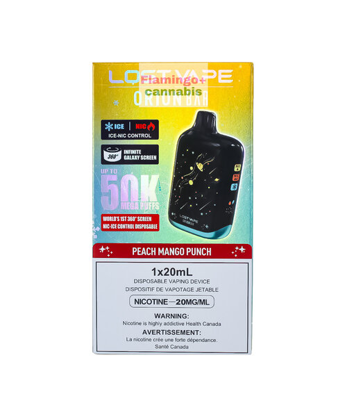 Lost Vape Orion 50k Puff 20mg Rechargeable Disposable MB Peach Mango Punch