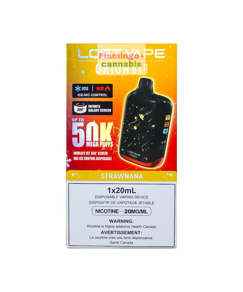 Lost Vape Orion 50k Puff 20mg Rechargeable Disposable MB StrawNana