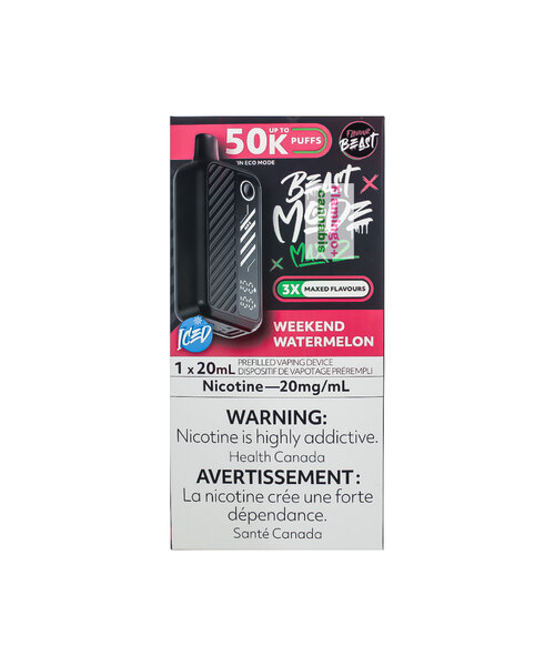 Flavour Beast Beast Mode Max 2 50k Puff Disposable MB Weekend Watermelon