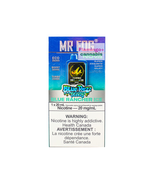 Mr. Fog NOVA Rechargeable Disposable 30k Puff MB Blue Razz Steezy Blue Rancher Ice
