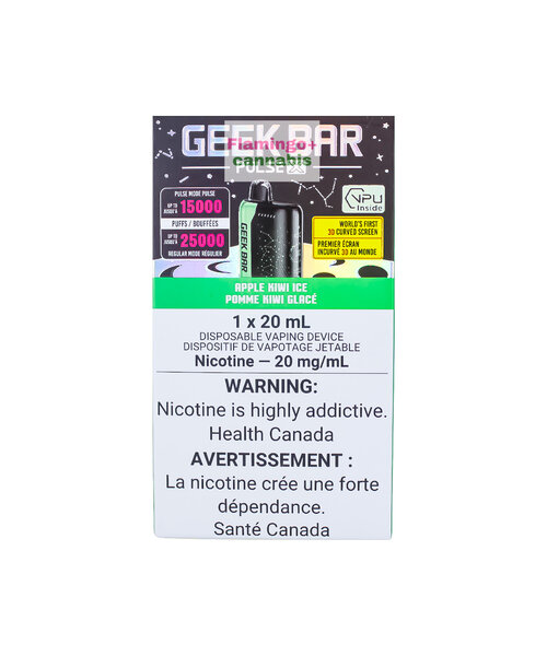 Geek Bar Pulse X 25k Puff Rechargeable Disposable 20mg MB Apple Kiwi Ice