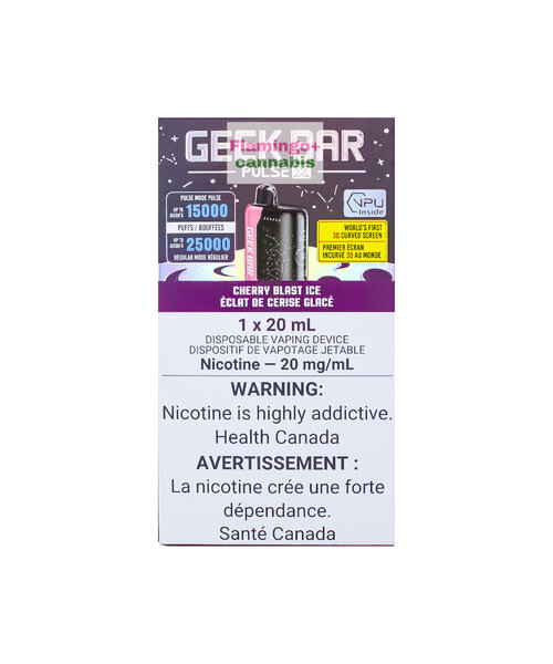 Geek Bar Pulse X 25k Puff Rechargeable Disposable 20mg MB Cherry Blast Ice