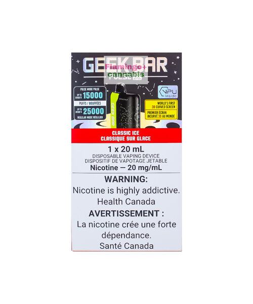 Geek Bar Pulse X 25k Puff Rechargeable Disposable 20mg MB Classic Ice