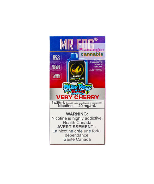 Mr. Fog NOVA Rechargeable Disposable 30k Puff MB Blue Razz Steezy Very Cherry