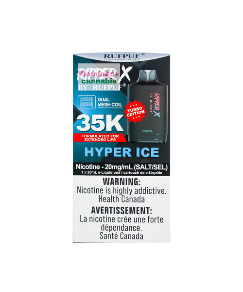 RufPuf Ripper-X Pre-Filled Pod 35k/50k Puff MB Hyper Ice