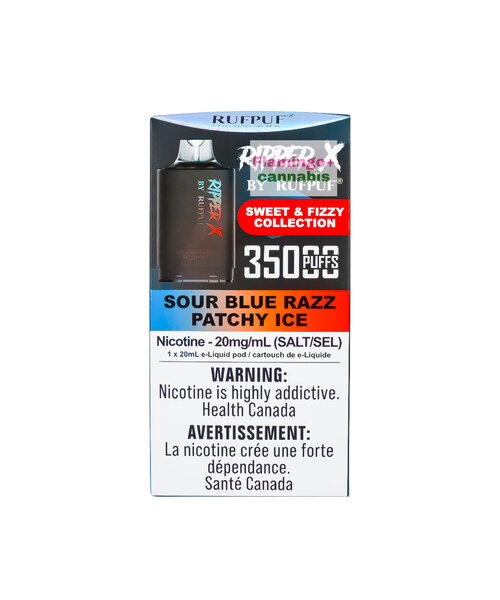 RufPuf Ripper-X Pre-Filled Pod 35k/50k Puff MB Sour Blue Razz Patchy Ice