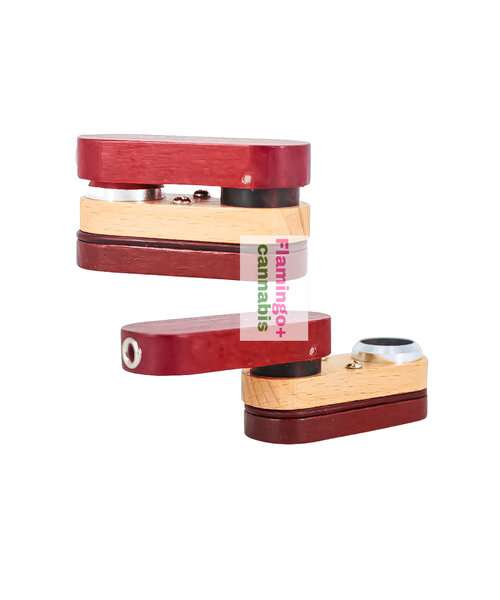 3" Twist-Out Wood & Anodized Metal Pipe