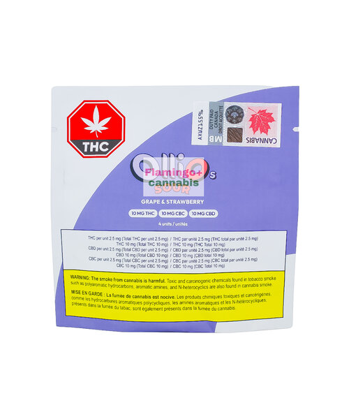 Olli Os Grape Strawberry 10:10:10 Hybrid Gummies X4