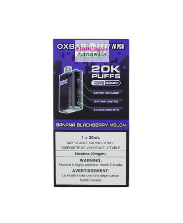 OXBAR OXBAR M20k Puff Rechargeable Disposable Vape 20mg MB Banana Blackberry Melon OXBAR OXBAR M20k Puff Rechargeable Disposable Vape 20mg MB Banana Blackberry Melon