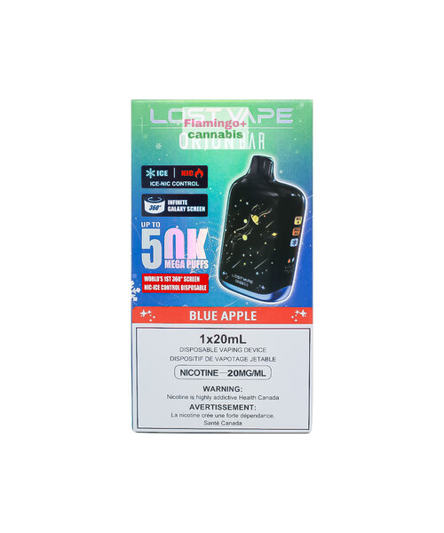 Lost Vape Orion 50k Puff 20mg Rechargeable Disposable MB Blue Apple