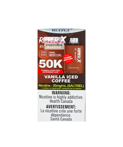 RufPuf Ripper-X Pre-Filled Pod 35k/50k Puff MB Vanilla Iced Coffee