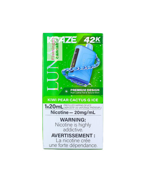 Kraze LUNA Luxury 42k Puff Rechargeable Disposable MB Kiwi Pear Cactus G Ice