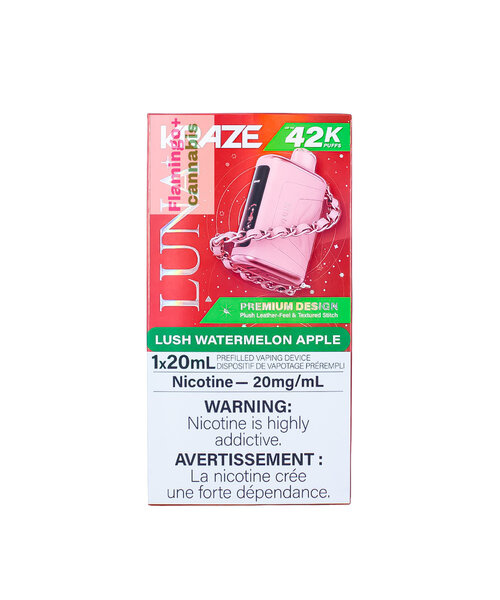 Kraze LUNA Luxury 42k Puff Rechargeable Disposable MB Lush Watermelon Apple