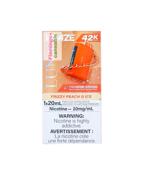 Kraze LUNA Luxury 42k Puff Rechargeable Disposable MB Frizzy Peach G Ice