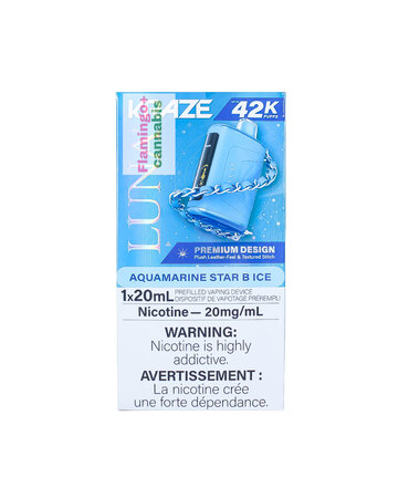 Kraze Kraze LUNA Luxury 42k Puff Rechargeable Disposable MB Aquamarine Star B Ice Kraze Kraze LUNA Luxury 42k Puff Rechargeable Disposable MB Aquamarine Star B Ice