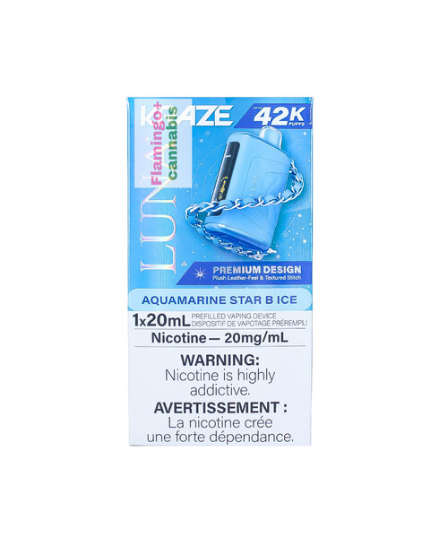 Kraze LUNA Luxury 42k Puff Rechargeable Disposable MB Aquamarine Star B Ice