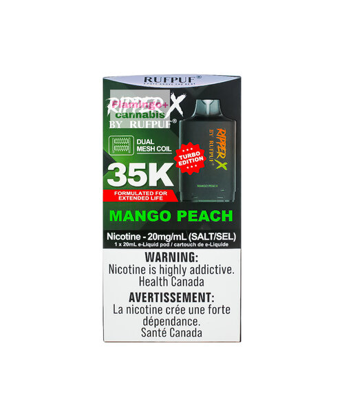RufPuf Ripper-X Pre-Filled Pod 35k/50k Puff MB Mango Peach