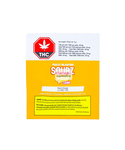 Sourz Fully Blasted Peach Orange Hybrid Gummy 1X10MG