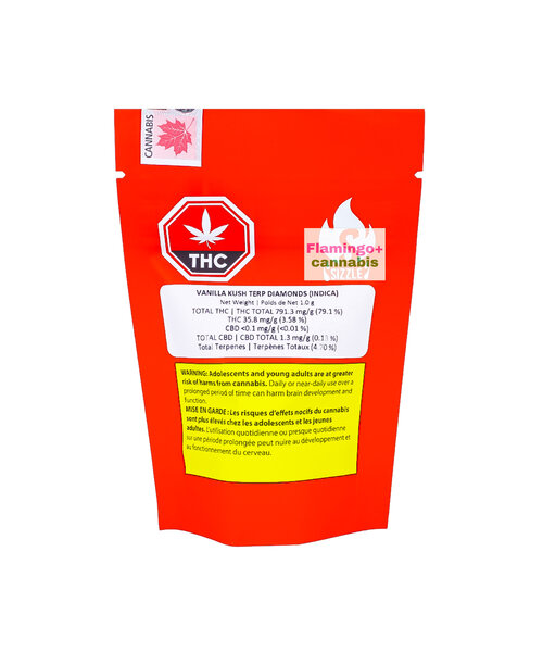 Sizzle Vanilla Kush Flavoured Indica Diamonds In Terp Sauce 1G