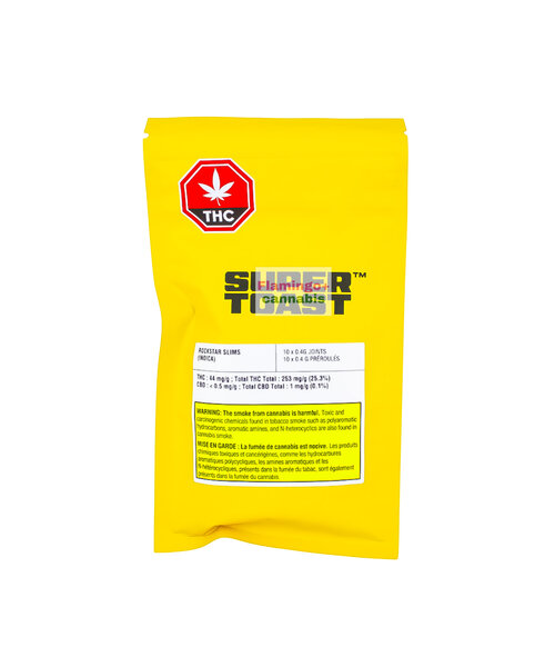 Super Toast Rockstar Indica Slims Pre-Rolls 10X0.4G