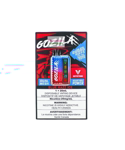 Keystone Gozilla Rechargeable Disposable 20k Puff MB Blue Razz Ice