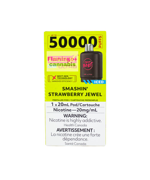 Flavour Beast Level-X G2 Ultra 50k Puff Pre-Filled Pod MB Smashin' Strawberry Jewel