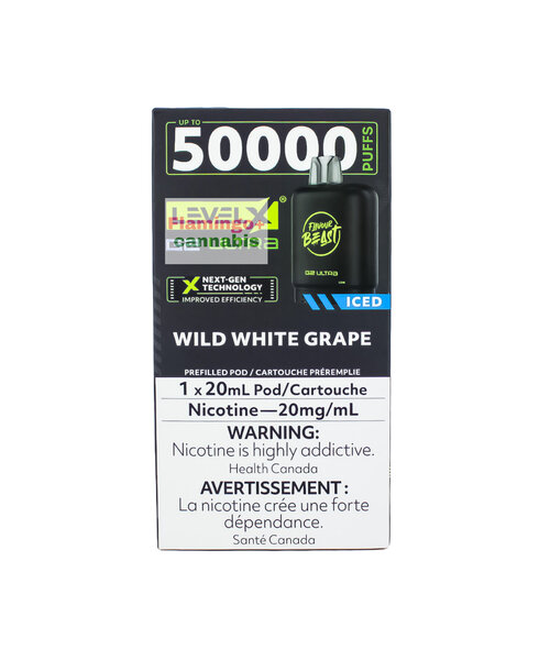 Flavour Beast Level-X G2 Ultra 50k Puff Pre-Filled Pod MB Wild White Grape