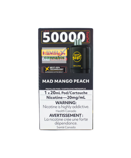 Flavour Beast Level-X G2 Ultra 50k Puff Pre-Filled Pod MB Mad Mango Peach