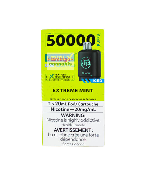 Flavour Beast Level-X G2 Ultra 50k Puff Pre-Filled Pod MB Extreme Mint