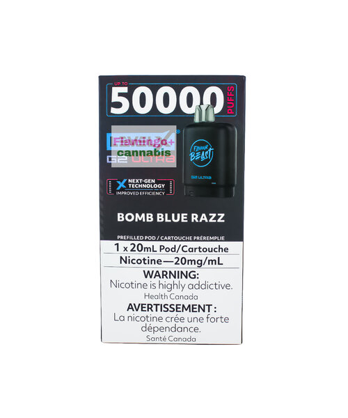 Flavour Beast Level-X G2 Ultra 50k Puff Pre-Filled Pod MB Bomb Blue Razz