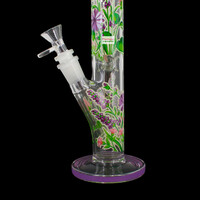 10" Glow In The Dark Straight Tube Bong Lavender