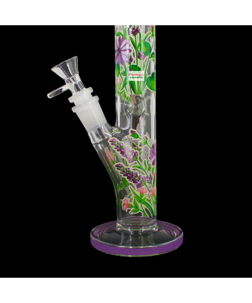 10" Glow In The Dark Straight Tube Bong Lavender