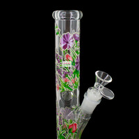 10" Glow In The Dark Straight Tube Bong Lavender