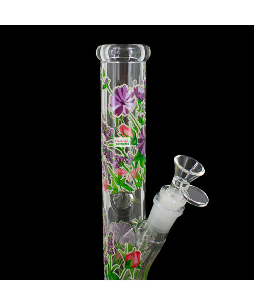 10" Glow In The Dark Straight Tube Bong Lavender