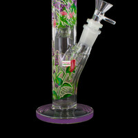 10" Glow In The Dark Straight Tube Bong Lavender