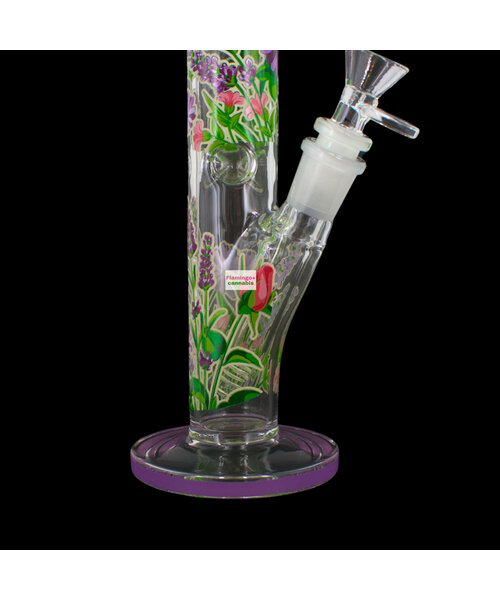 10" Glow In The Dark Straight Tube Bong Lavender