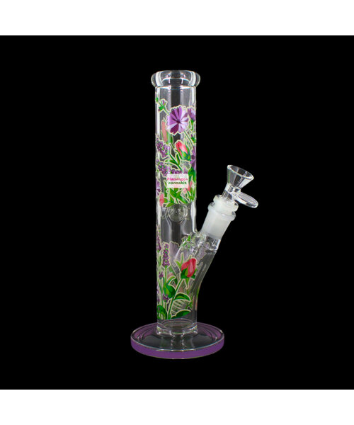 10" Glow In The Dark Straight Tube Bong Lavender